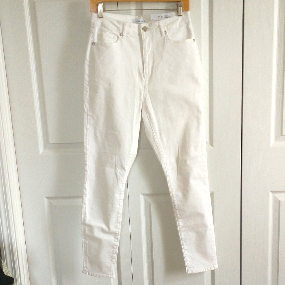 LOFT White High Rise Jeans Timeless Elegance